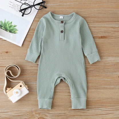 Autumn Newborn Infant Baby Boys Girls Romper Playsuit Overalls Cotton Long Sleeve Baby Jumpsuit Newborn Clothes