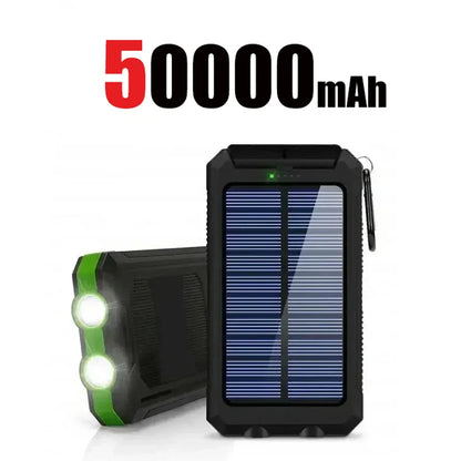 200000mAh Power Bank Fast Charging Outdoor Large Capacity External Battery Solar PowerBank Flashlight For iPhone Huawei Xiaomi