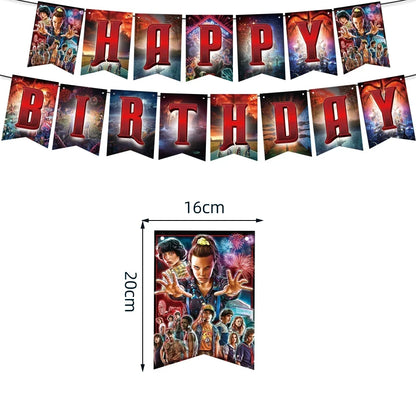 Stranger Things 4 Birthday Party Decorations Disposable Tableware Plate Cup Napkins Stranger Things Party Supplies for Boys Kids