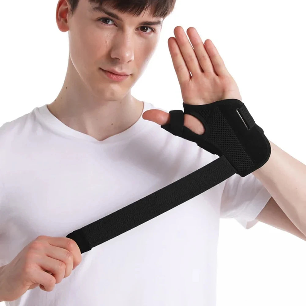 1Pcs Men Women Thumb Stabilizer, Wristband Support Bandage Sports Gym Hand Protector Pain Relief Left Right Hand Immobilizer