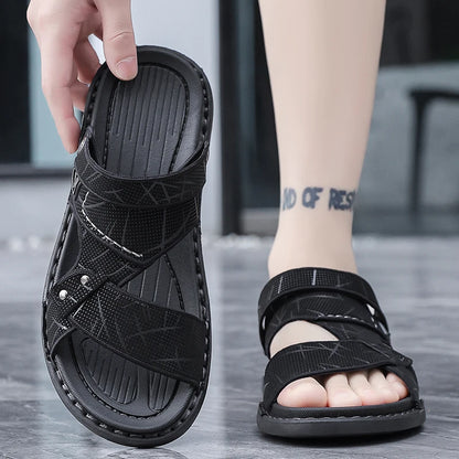 Mens Shoes 2024 Sandles Slippers for Men Sandals Leather Men's Sandals Cheap Summer Birkinstock Homme Adult Men's Sandal Genuine