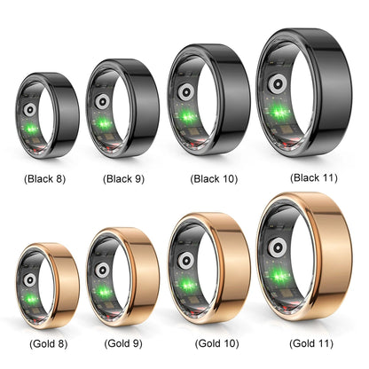 R02 Smart Ring Fitness Tracker Ring 5.0 Bluetooth-Compatible Blood Oxygen Tracker IP68 & 5ATM Waterproof for Android for IOS