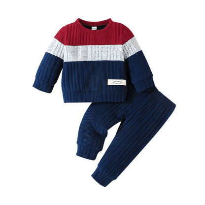 Baby Clothes Boys Set 3-24 Months Long Sleeve Warm Winter Sweater and Long pant Outfit Clothing Suit For Newborn Baby