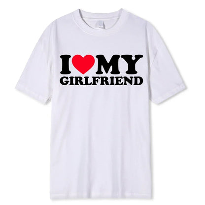 I Love My Boyfriend Clothes I Love My Girlfriend T Shirt Men So Please Stay Away From Me BF GF Saying Quote Gift Women Tee Tops