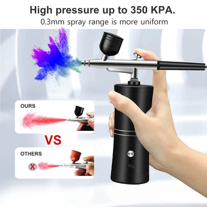 Airbrush Nail Portable Mini Air Brush With Compressor Kit for Nails Art Manicure Craft Pastry Cake Paint Nano Sprayer Gun 350Kpa