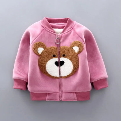 Winter Warm Velvet Plush Hooded Vest+Sweater+Pants 3Pcs Suit Cartoon Bear Kids Toddler Set Boys Girls Autumn Casual Clothes New