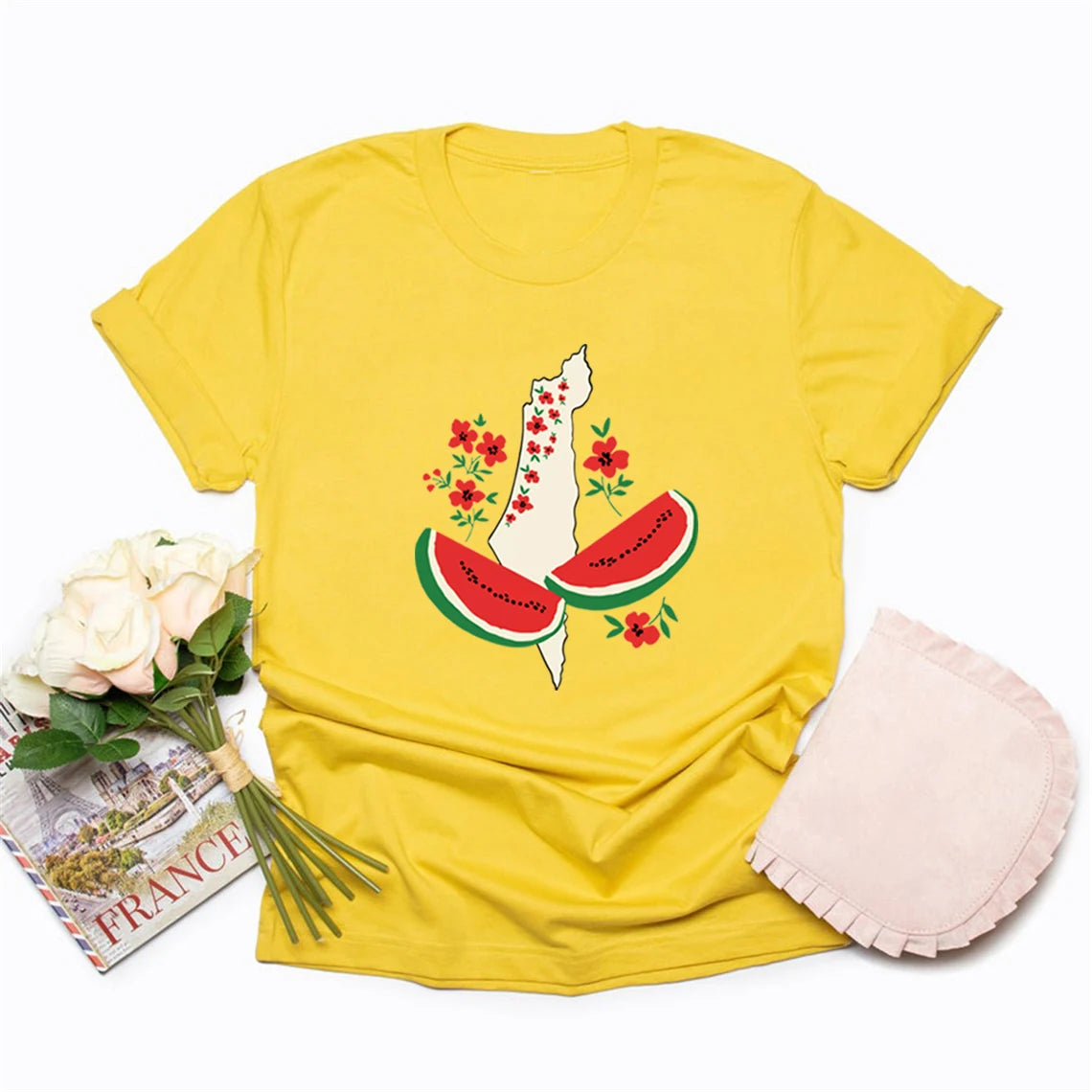 This Is Not A Watermelon T-Shirts Funny Watermelon Women Tshirt Short Sleeve Graphic T Shirts Female Clothing Streetwear Tops