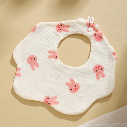 Baby bib 6-layer pure cotton gauze petal bib saliva towel newborn type A triangle towel anti-vomiting bib