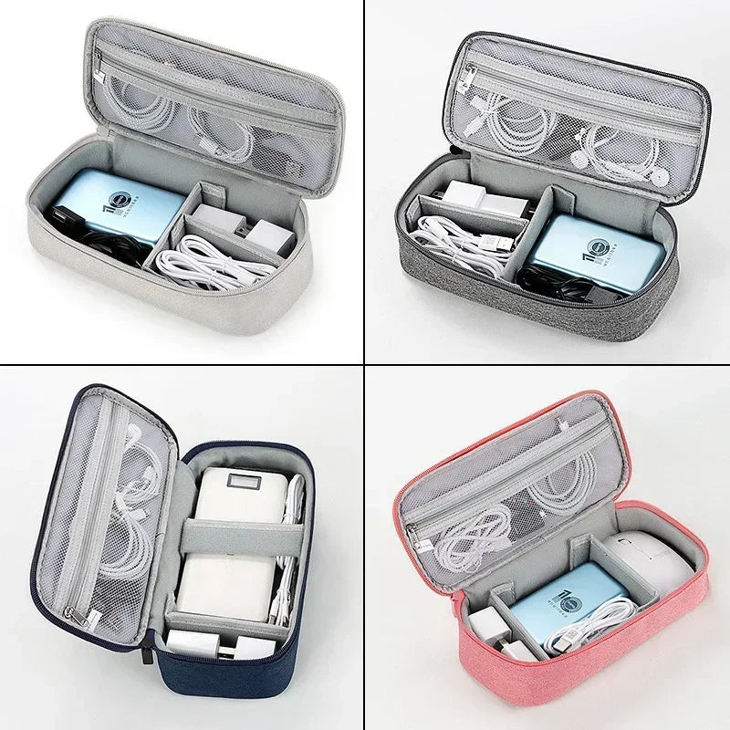 Travel Portable Data Cable Storage Bag Organizer of Mobile Phone Bag U Disk Charging Bank Mobile Digital Accessories Storage Bag