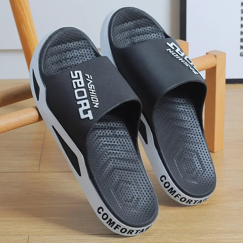 Slippers For Men Worn Externally Summer Trendy Flip Flops Bathroom Non-skid Indoor And Home Sandals For Men Women Couple Shoes