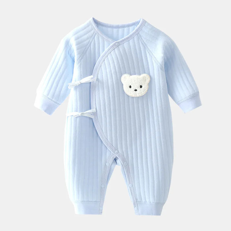 Boys Girls Bodysuit Newborn Winter Onesie Clothes Cotton Toddler Home Wear  0-6M Thickened Spring and Autumn Clothing