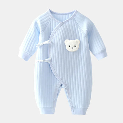 Boys Girls Bodysuit Newborn Winter Onesie Clothes Cotton Toddler Home Wear  0-6M Thickened Spring and Autumn Clothing