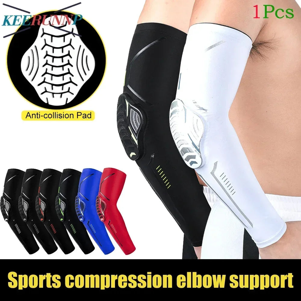 1Pcs Elbow Pads Bicycle Outdoors Protection Ski Motorcycle Arms Guards Basketball Football Sports Honeycomb Elbow Pads Women Men