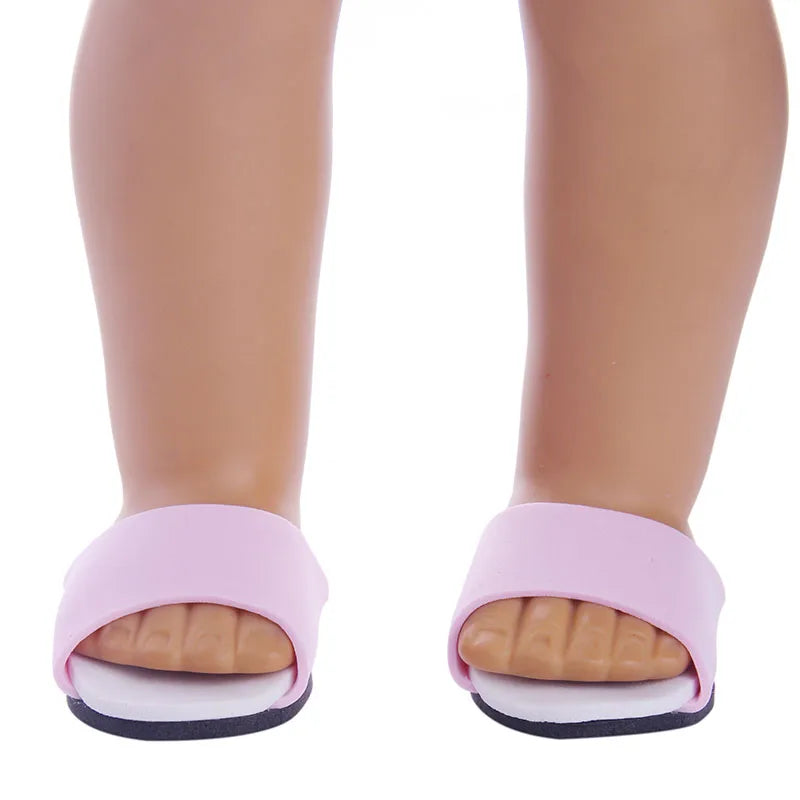 7 CM Doll Shoes Sandal For 43 CM Born Baby Doll Clothes Accessories 18 Inch American Doll Girl‘s Toys Our Generation Gift