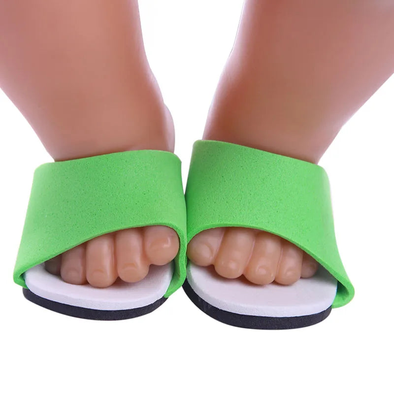 7 CM Doll Shoes Sandal For 43 CM Born Baby Doll Clothes Accessories 18 Inch American Doll Girl‘s Toys Our Generation Gift