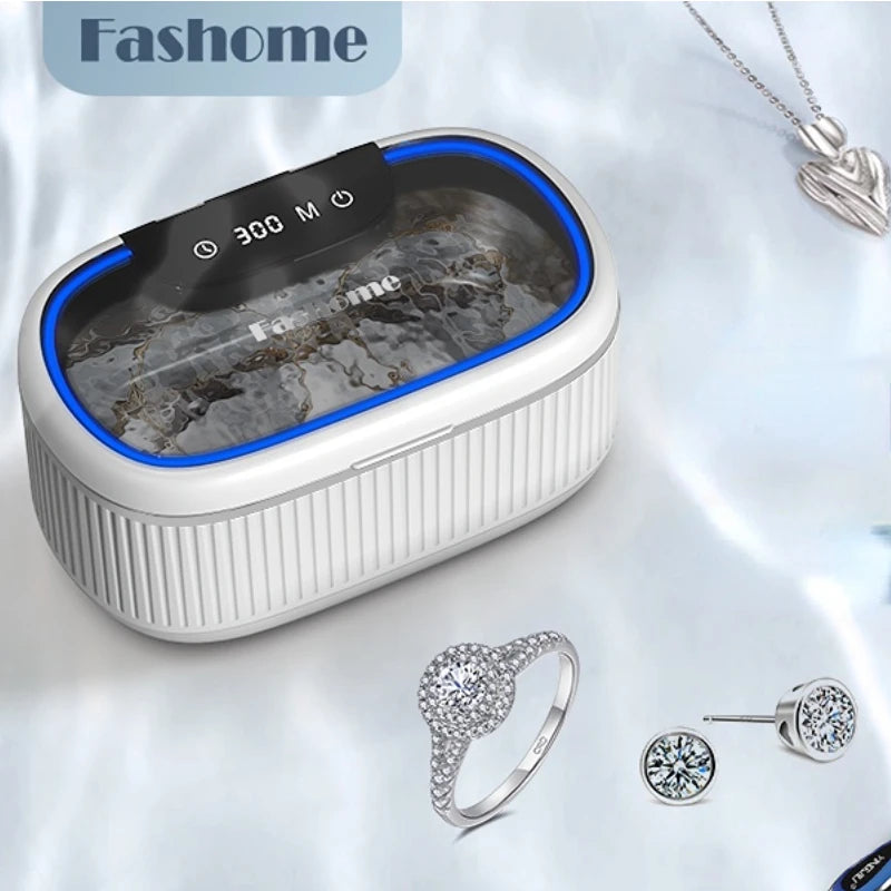 45kHz Stainless Steel 360° Deep Cleaning Machine Touch Operation Multi-function Ultrasonic Jewelry Cleaner For Glasses, Watches