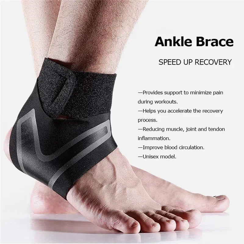 1PC Sports Compression Ankle Support Ankle Stabilizer Brace Tendon Pain Relief Strap Foot Sprain Injury Wrap Basketball Football