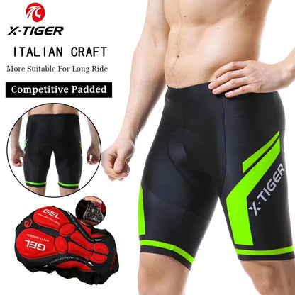 X-TIGER Cycling Shorts Men Gel Pad Bicycle Clothes MTB Road Bike Pants Anti-slip Leg Grips Bike Shorts Summer Outfit Clothes