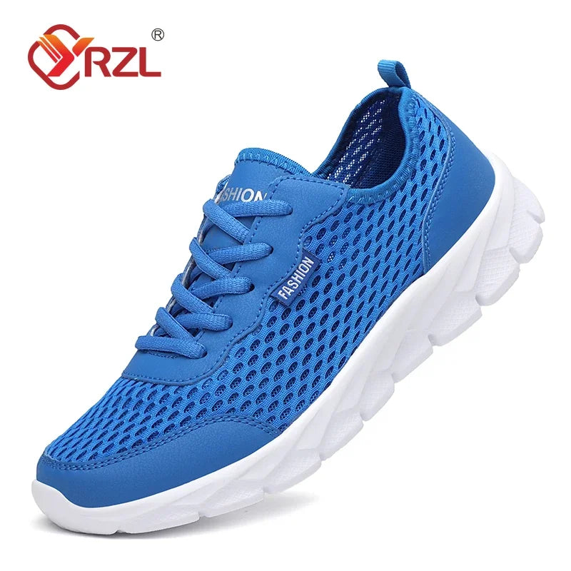 YRZL New Running Shoes for Men Breathable Sports Shoes Light Weight Fashion Summer Breathable Sneakers for Men Plus Size 38-48