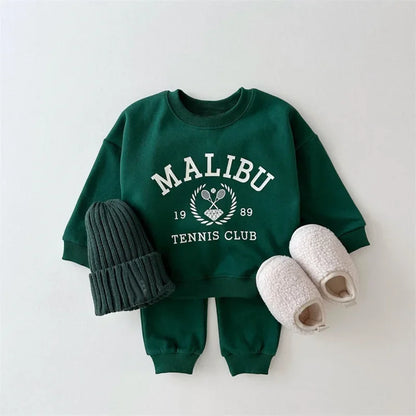 Korean Baby Clothing Sets Cotton Kids Boys Girls Clothes Spring Autumn Loose Tracksuit Pullovers Tops+Pants 2PCS Casual Outfits