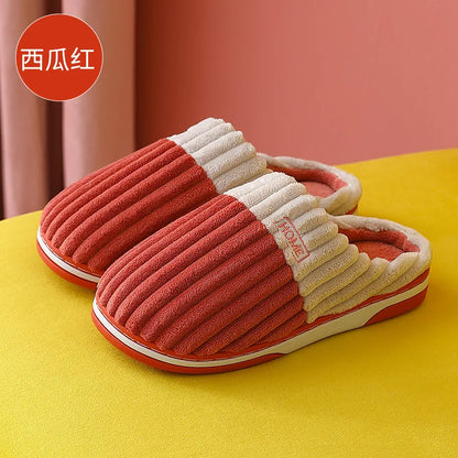 Shevalues Fashion Fur Women Slippers New Winter Fluffy Warm Waterproof House Slippers Female Outdoor Soft Sole Furry Slippers