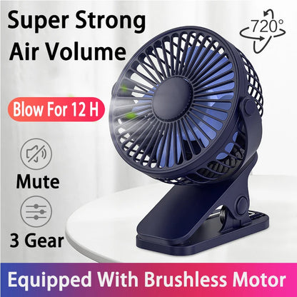 Xiaomi New USB Handheld Clip Fan Portable Rechargeable Fan High Quality Student Wireless Electric Fan Small Cooling Ventilador