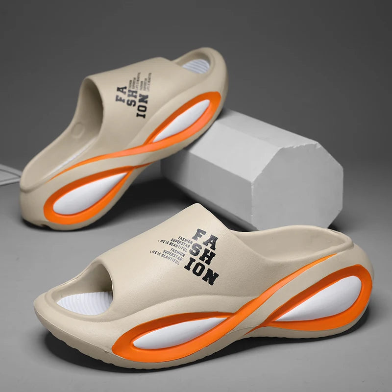 2024 New Men's Slippers Indoor Outdoor Sandals Beach Comfortable Soft Slides Men Casual Shoes Flip-flops Home Slippers Sandals