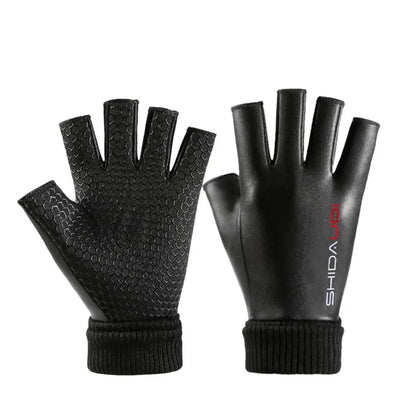 Men Leather Gloves Warm Thermal Fleece Leather Gloves Windproof Ski Snow Snowboard Touch Thick Plush Gloves Riding Gloves