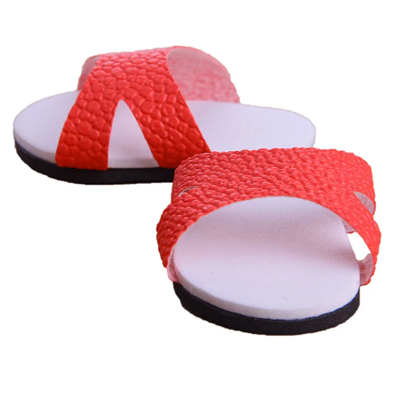 7 CM Doll Shoes Sandal For 43 CM Born Baby Doll Clothes Accessories 18 Inch American Doll Girl‘s Toys Our Generation Gift