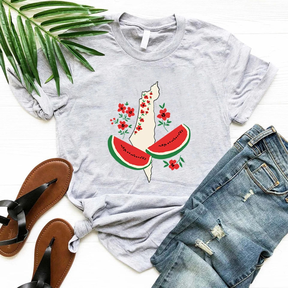 This Is Not A Watermelon T-Shirts Funny Watermelon Women Tshirt Short Sleeve Graphic T Shirts Female Clothing Streetwear Tops