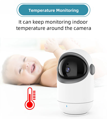 3.2 Inch Wireless Video Baby Monitor with Remote Pan Tilt Camera Two Way Intercom Auto Night Vision Kids Security Surveillance