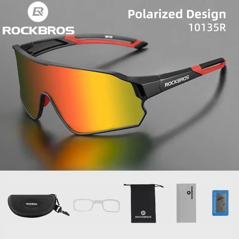 ROCKBROS UV400 Sunglasses Cycling Polarized Glasses Bicycle Sport Glasses Mtb Mountain Bike Eyewear Sunglasses Running Goggles