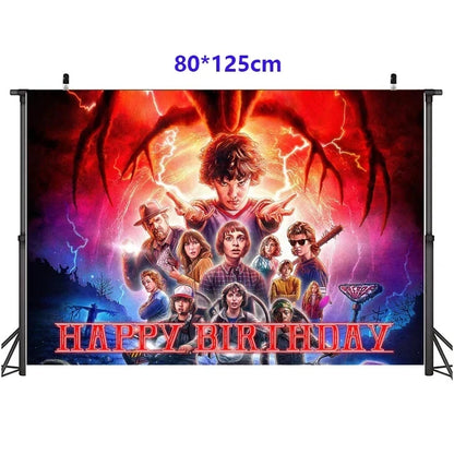 Stranger Things 4 Birthday Party Decorations Disposable Tableware Plate Cup Napkins Stranger Things Party Supplies for Boys Kids