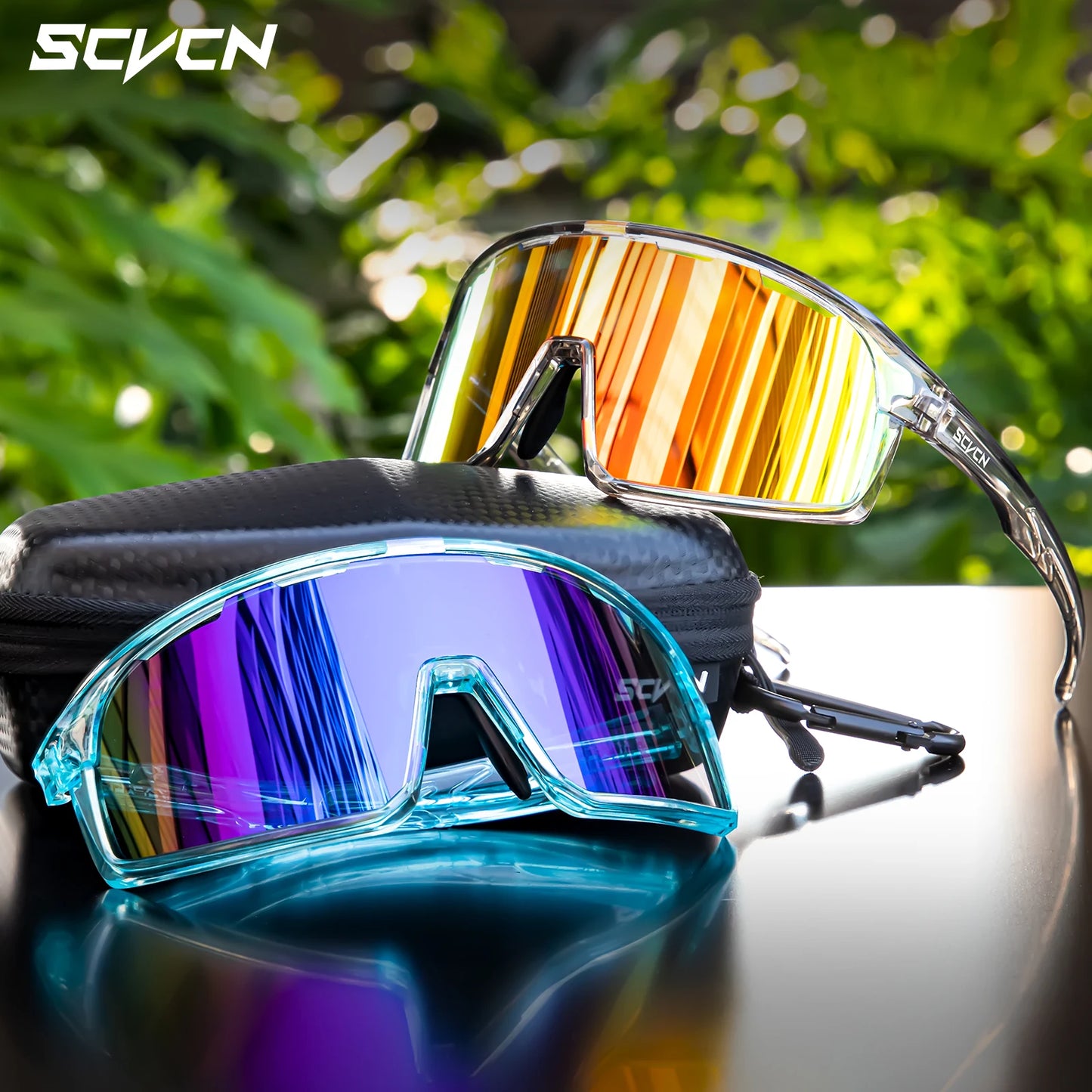 SCVCN NEW Cycling Glasses Men Bicycle Eyewear UV400 Cycling Sunglasses Gafas Ciclismo TR90 MTB Road Bike Sports Sunglasses