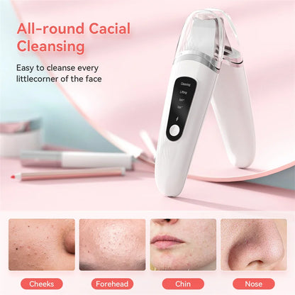 Ultrasonic Skin Scrubber Face Spatula Facial Skin Exfoliator Scraper and Blackhead Remover Pore Cleaner Facial Deep Cleansing