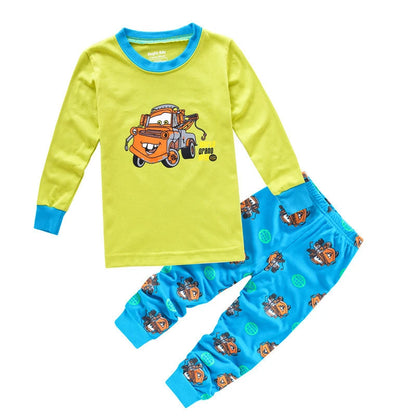 Spring Autumn Children's Clothing Sets Boys 95 Cars McQueen Cartoon Sleepwear Clothes Kids Pajamas Set Baby Girls Cotton Pyjamas