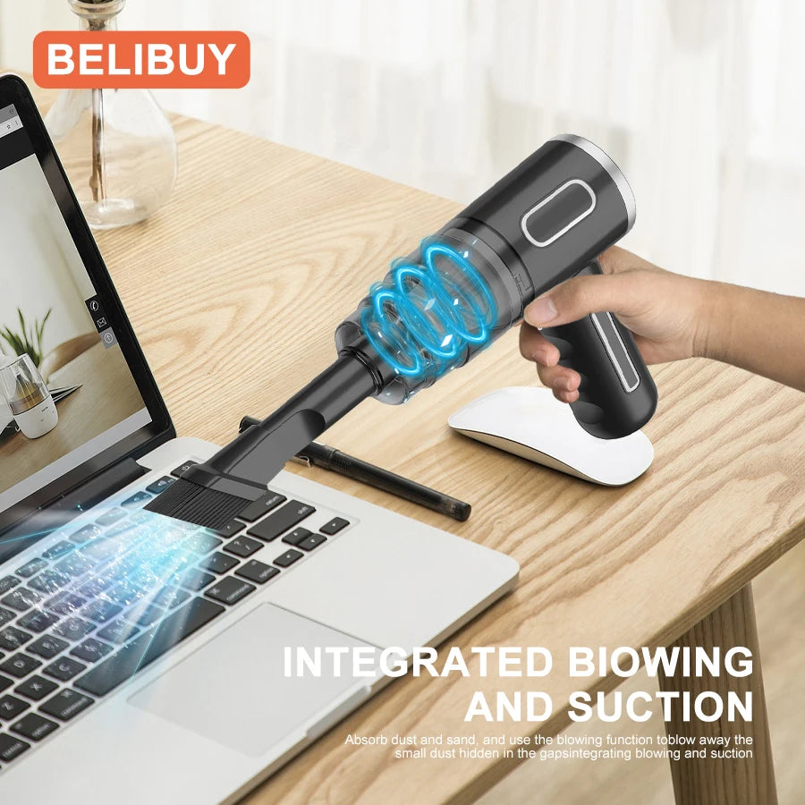 BELIBUY Car Vacuum Cleaner Portable Powerful Wireless Vacuum Cleaner Home Carpet Cleaner Home Appliance Mini Cleaning Machine