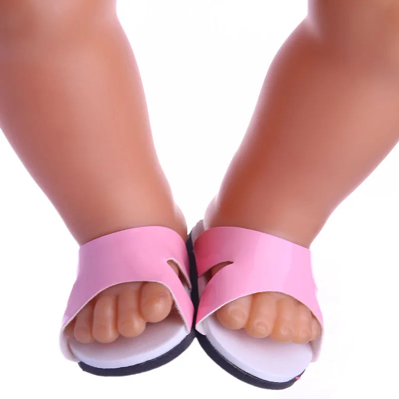 7 CM Doll Shoes Sandal For 43 CM Born Baby Doll Clothes Accessories 18 Inch American Doll Girl‘s Toys Our Generation Gift