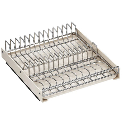 Pull Out Dish Racks Stainless Steel Bowl Storage Rack Cabinet Organizer Under Sink Pull-out Basket Drawer-type Plate Drain Rack