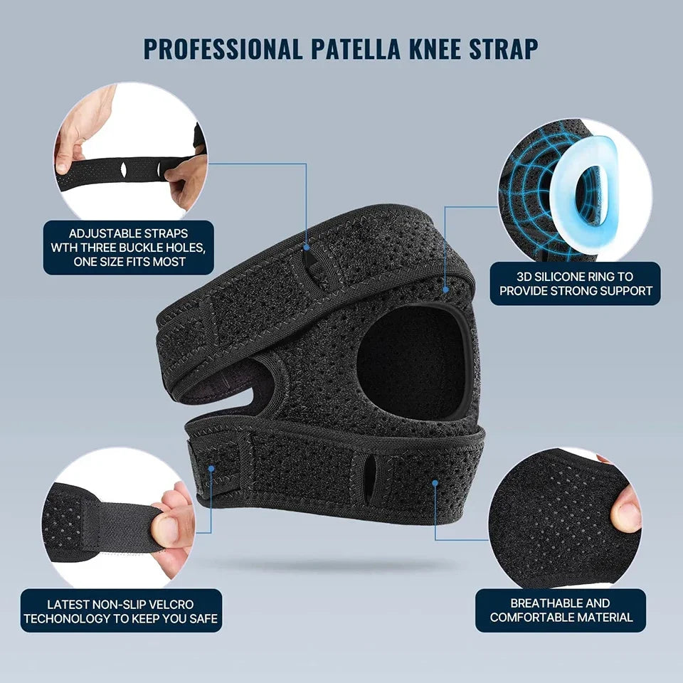 1pcs Patella Knee Compression Sleeve Support for Women Men knee Pain Arthritis Pain Workout Knee Guard kneepads