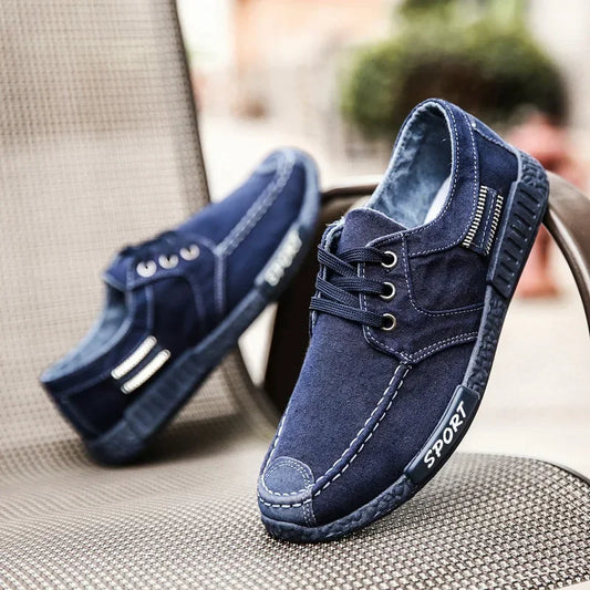 Fashion Men Canvas Shoes Male Summer Casual Denim Shoes Mens Vulcanize Sneakers Slip on Loafers Driving Moccasin Chaussure Homme