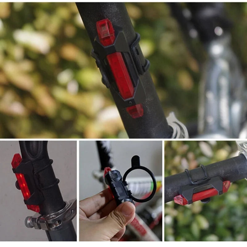 Bicycle Light Waterproof Rear Tail Light LED USB Style Rechargeable or Battery Style Bike Cycling Portable Light