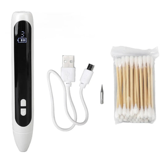 LCD Screen Freckle & Spots Removal Pen - Pore Shrinking, Wart Treatment & Fast Energy with Cotton Swab for home Use