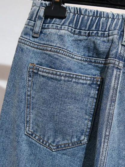 Big Size 5xl High Waist Harem Jeans  Ankle Length Vintage Straight Denim Pants Baggy Vaqueros  New Trousers Woman Casual Spodnie