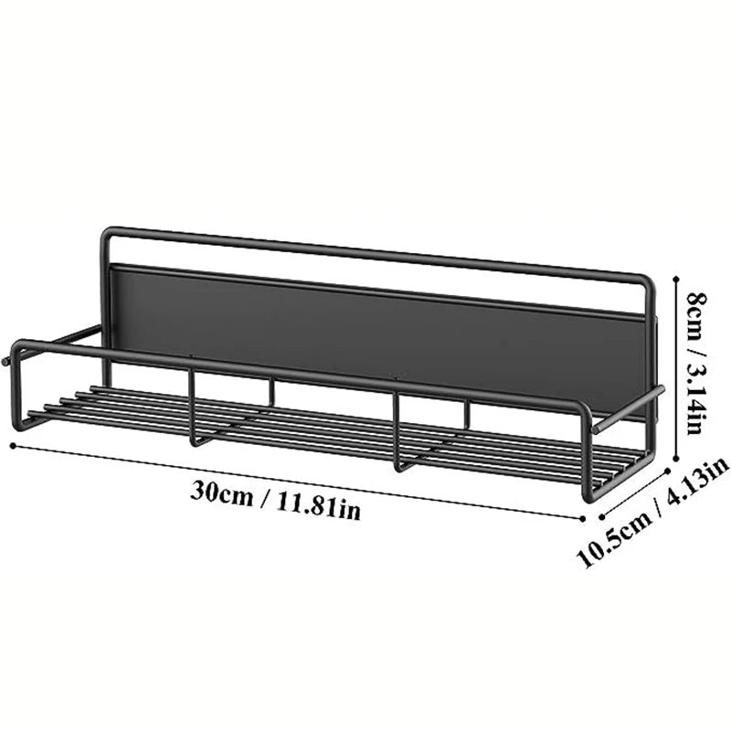 Magnetic Spice Rack Organizer for Refrigerator and Microwave Oven Metal Fridge Shelf for Kitchen