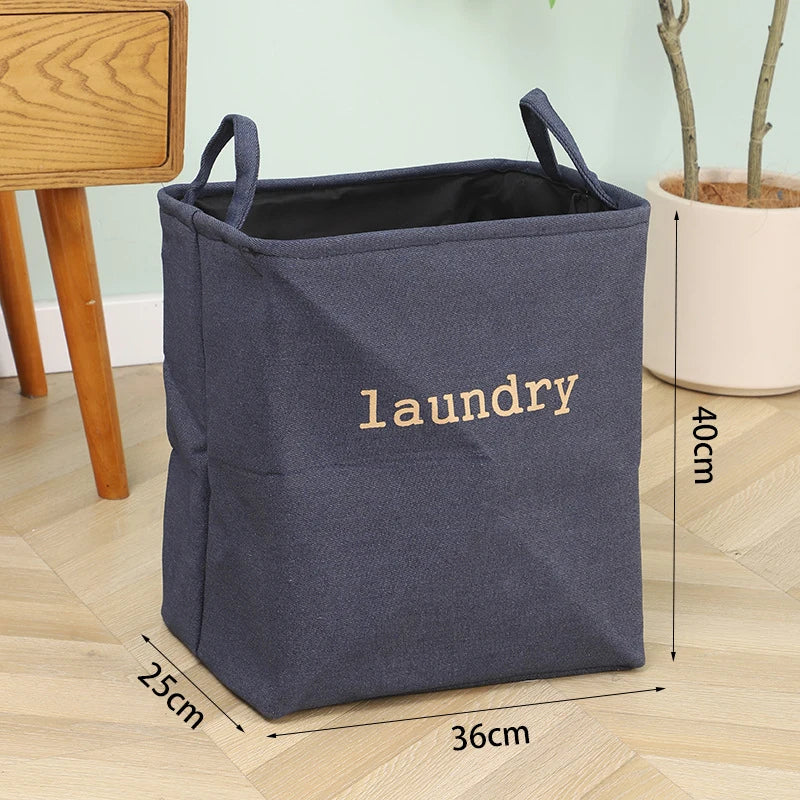 Jute Cloth Art Dirty Clothes Collection Basket Light Luxury Home Bathroom Foldable Laundry Basket Large Capacity Storage