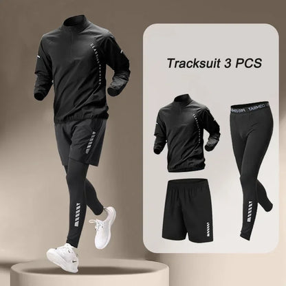 2025 Spring Men's Quick Dry Jacket Suit 1-4 piece Outdoor Fitness Running Sets Sports Jogging Pants Workout Clothes Sportswear