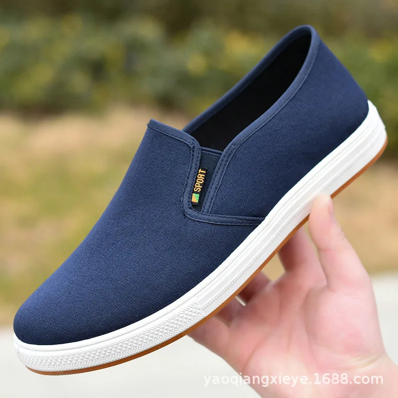 Men Canvas Shoe Casual Sneaker for MenLight Slip-on Vulcanized Comfortable Male Flats Loafers New Black Trainers Zapatos Hombre