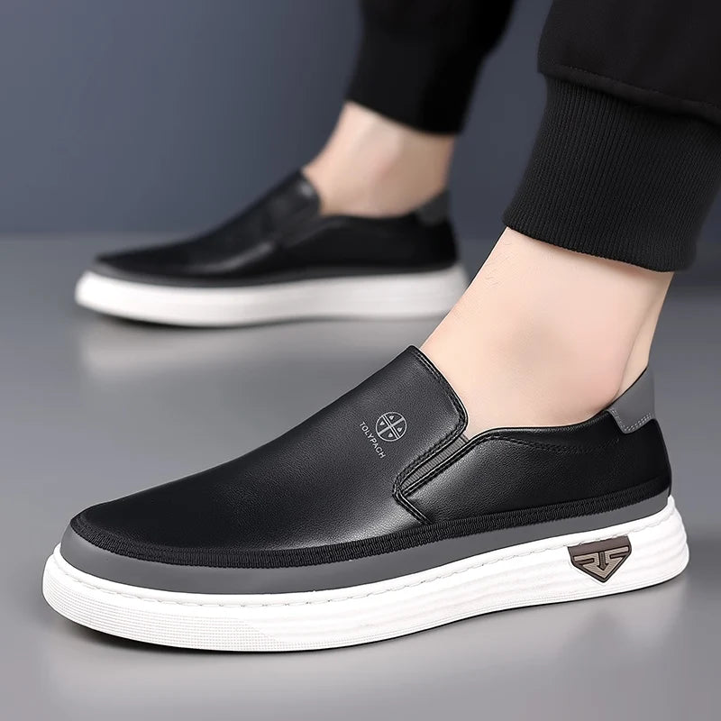 Genuine Leather Men Handmade Casual Shoes Luxury Brand 2024 Mens Loafers Moccasins Breathable Slip on Male Driving Shoes