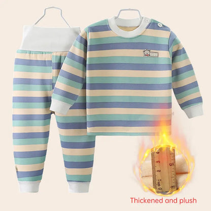 Thicken Warm Plush Children Sets Kids Clothes Boy Girl Underwear Suits Autumn Winter Children Clothinn